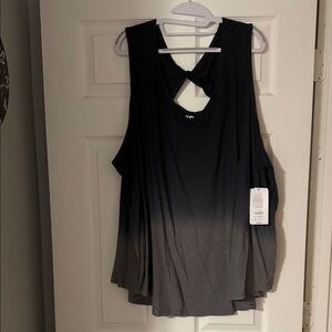 Terra & Sky Black and Gray Ombre Tank Top